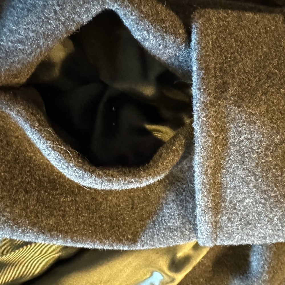 John Weitz Cashmere Wool blend Double-Breasted Dark Gray Coat Sz 4p - Picture 7 of 15